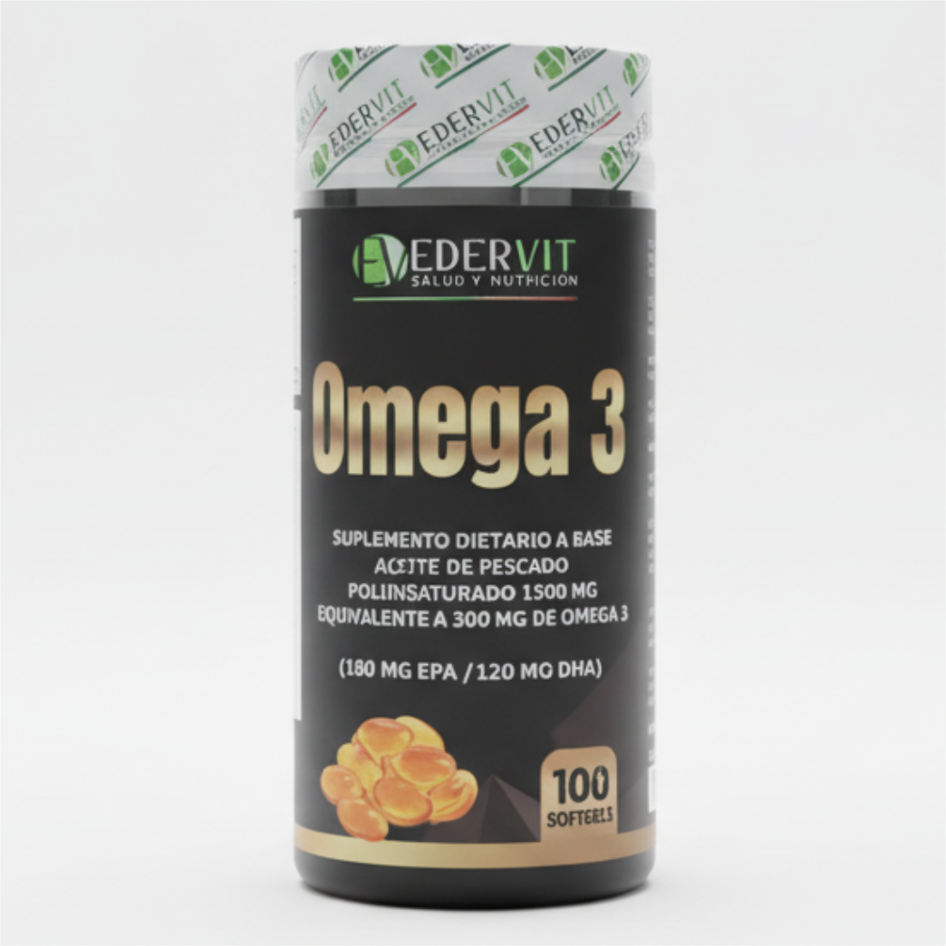 Omega 3 – 100 Cápsulas Softgel (Edervit)