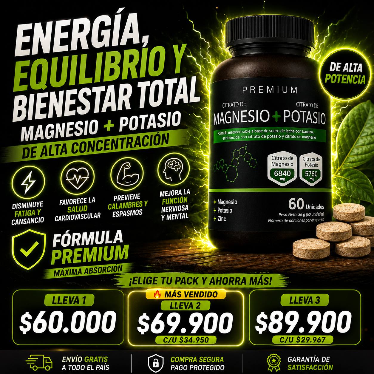 Citrato de MAGNESIO + POTASIO