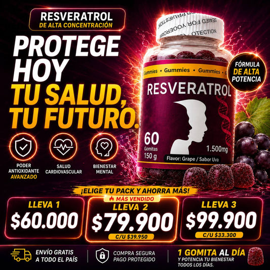 Gomitas con resveratrol, Sabor a uva